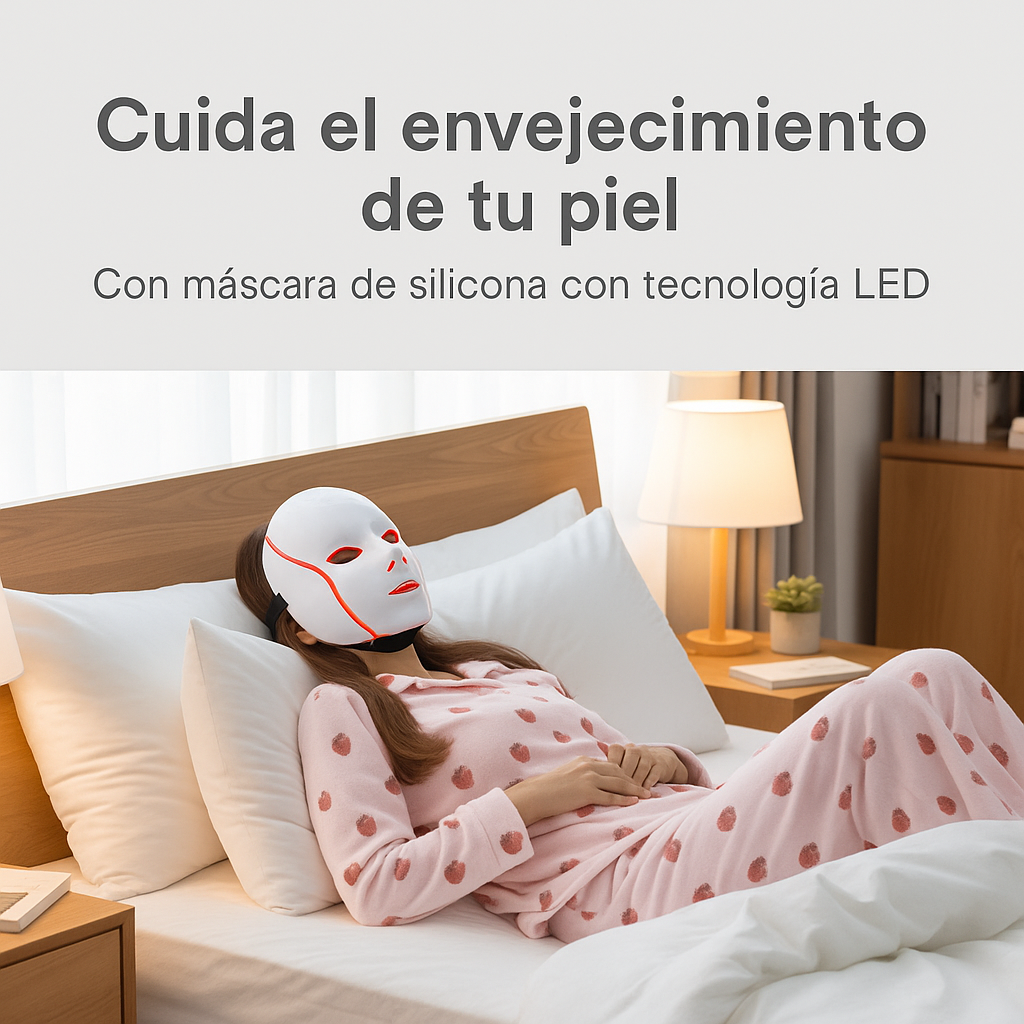 "Máscara de terapia de luz roja LED