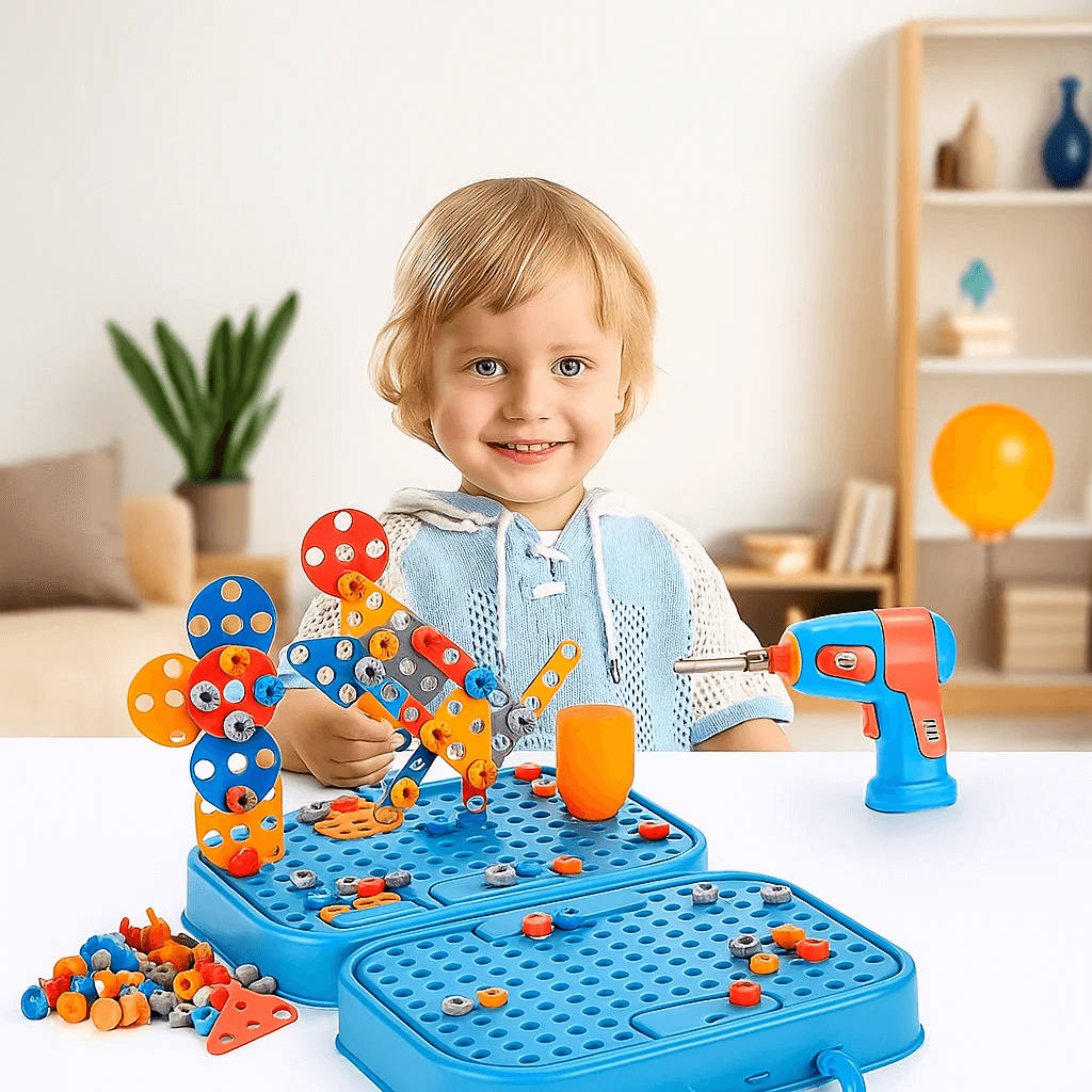 Deja que tu peque imagine, cree y construya un juguete que convierte su creatividad en juego