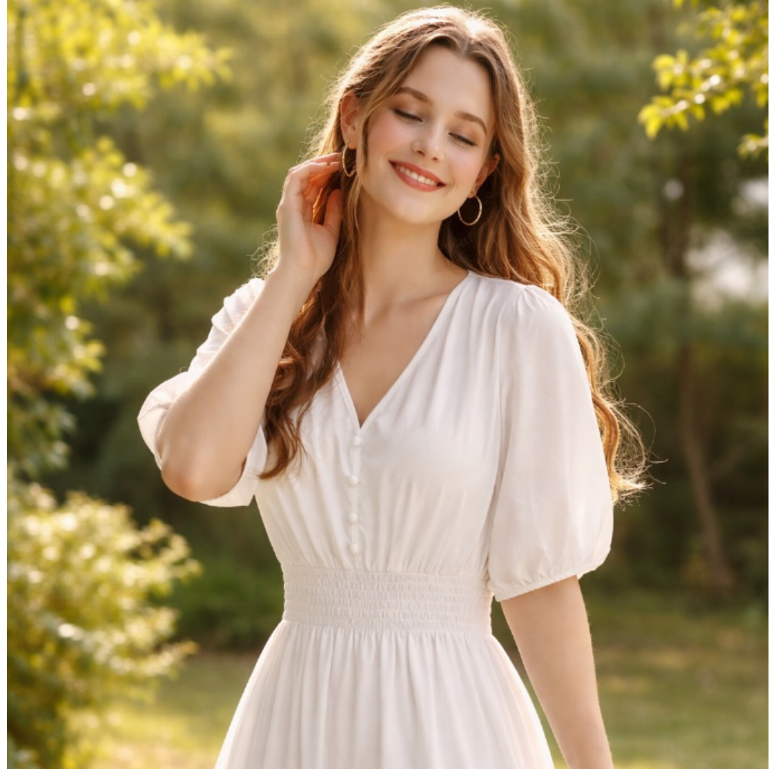 Siéntete Fresca y Segura con Este Vestido Midi