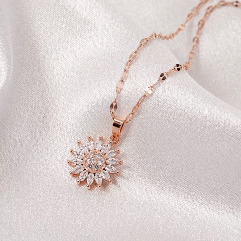 Collar Girasol Giratorio – Calma que se siente, belleza que se nota