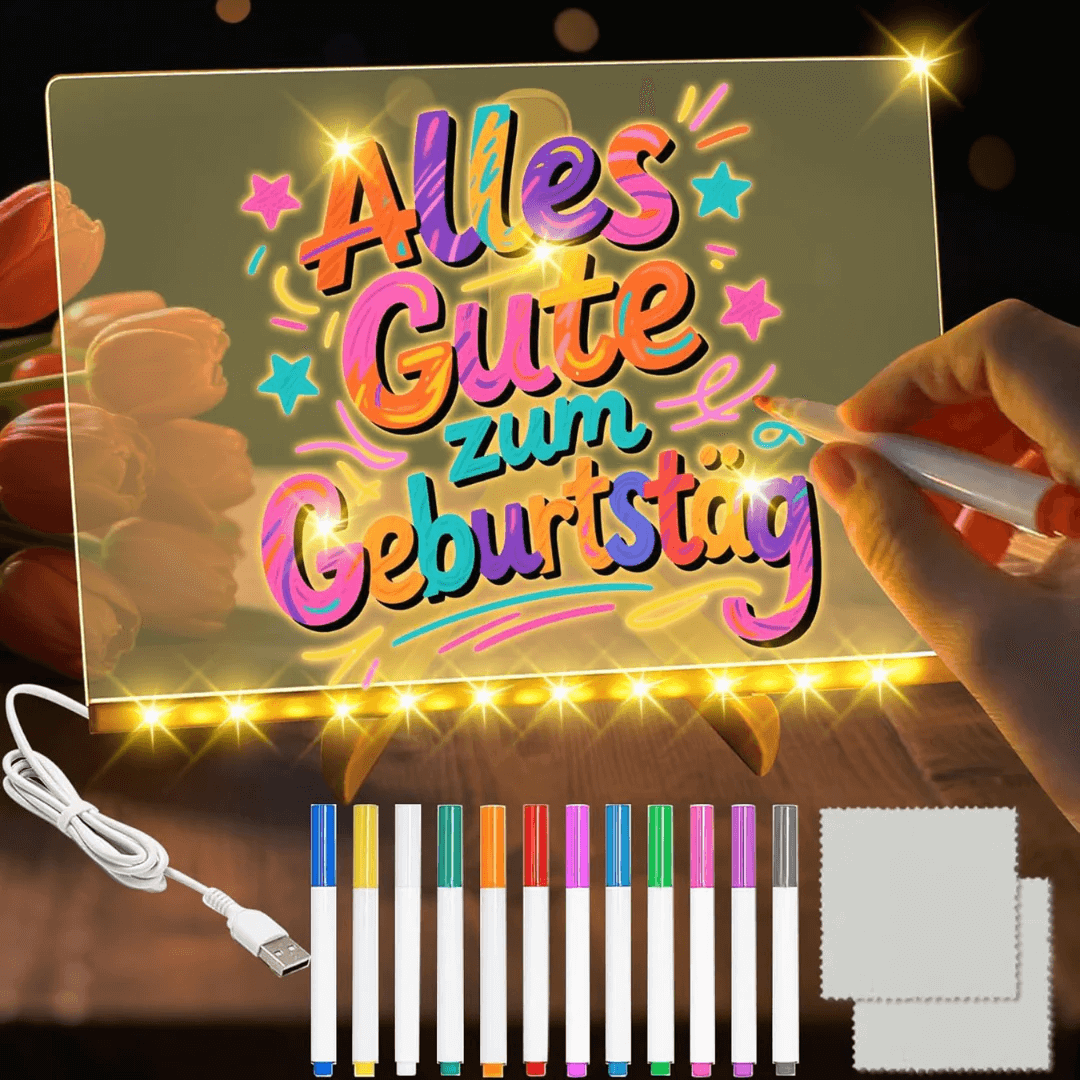 La Nueva Forma de Aprender, Jugar y Expresarse Tablero LED Reutilizable