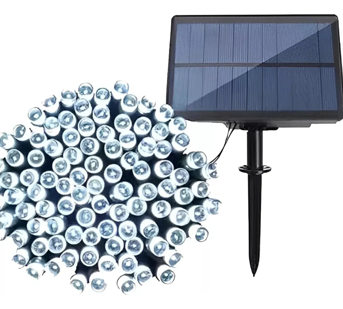 Luces de navidad con panel solar