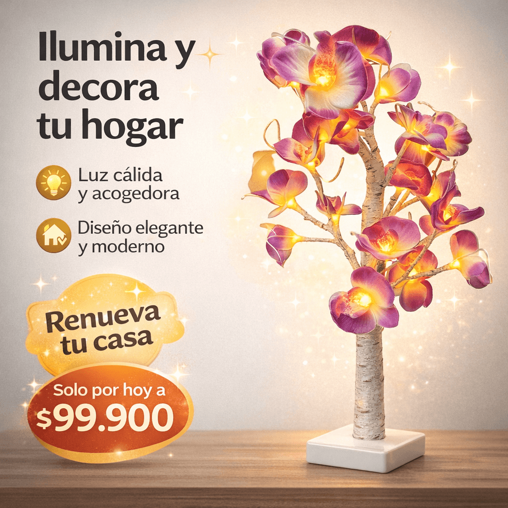 🌸 Florero de Orquídea LED – Dale vida y calidez a tu hogar