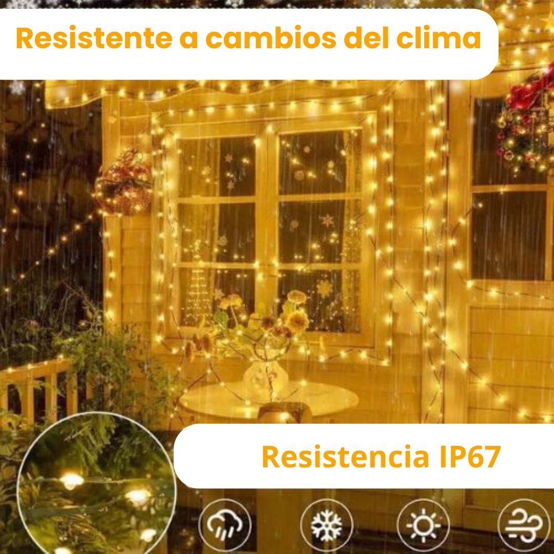 Guirnalda de luces LED decorativas - Ambiente festivo 🎄