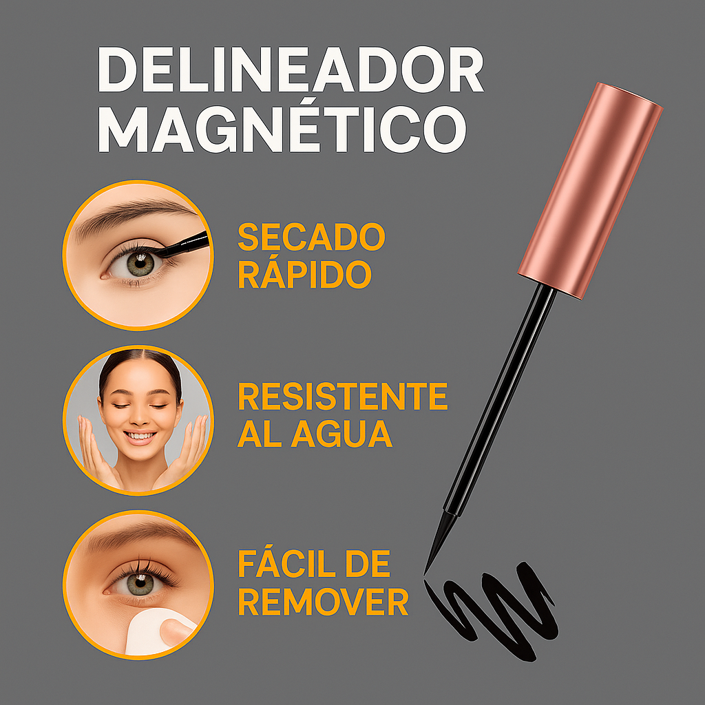 Kit  de pestañas magneticos +Papel de Arroz Facial