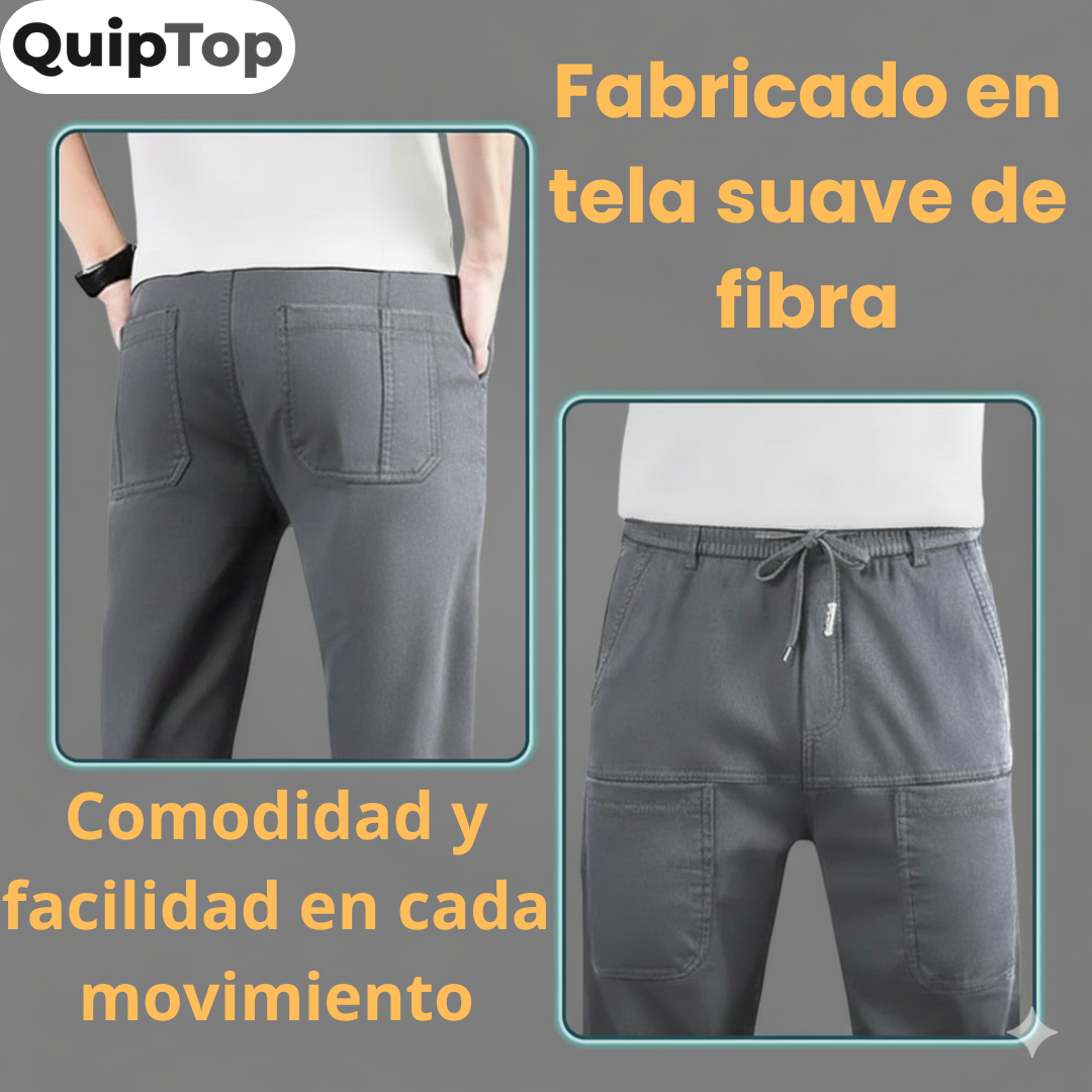 Pantalones cargo alta elasticidad y con múltiples  bolsillos