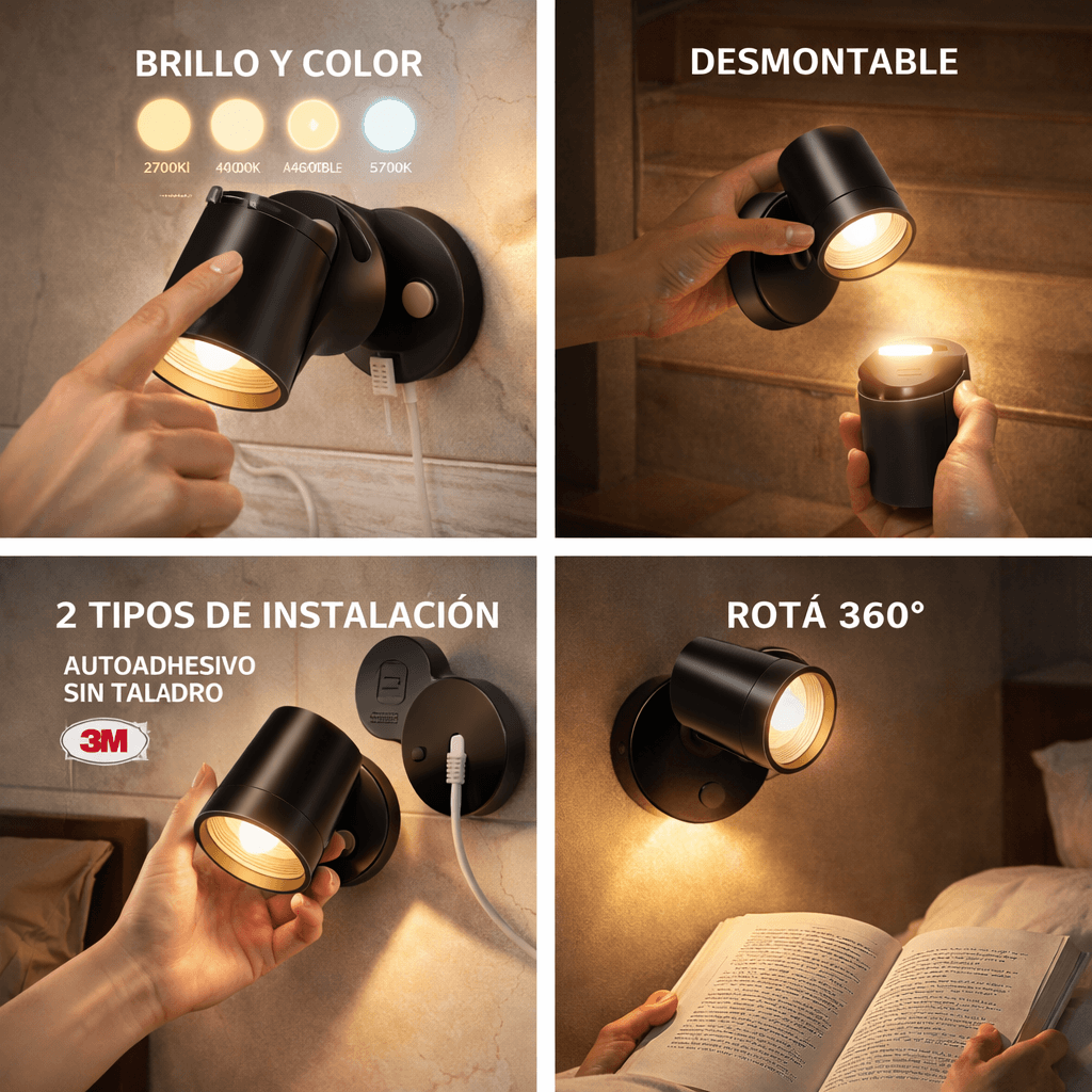 Lámparas LED Inalámbricas – Ilumina tu hogar sin cables ni perforaciones