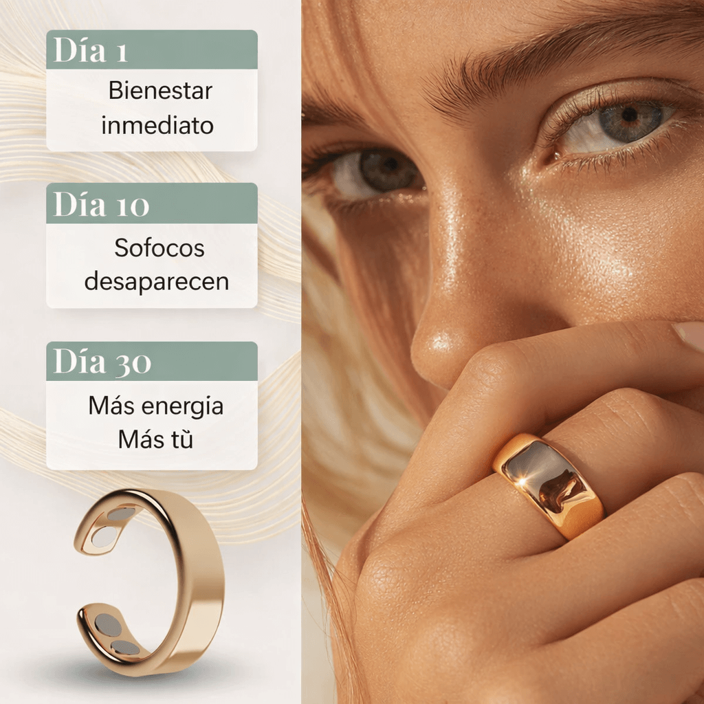 Anillo MagnéticoEl anillo que te ayuda a sentirte más calma, descansada y equilibrada naturalmente