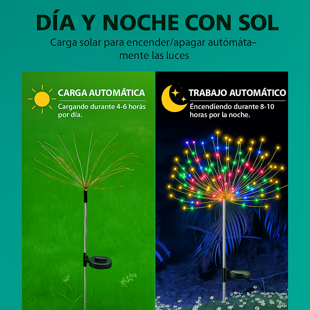 LUCES ERIZO  X2 SOLARES JARDIN