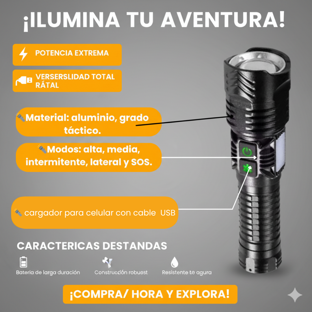 Linterna de aluminio