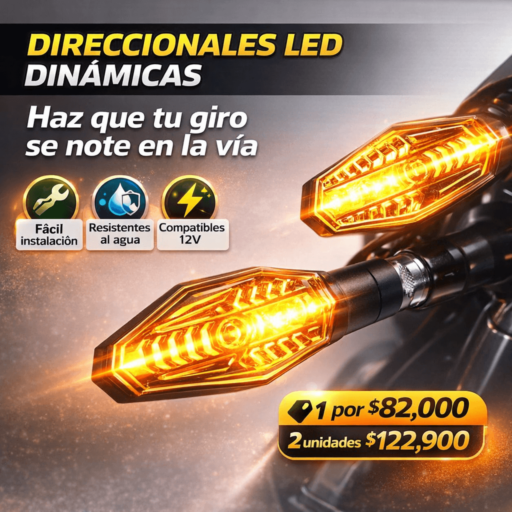 ⚡ Direccionales LED Dinámicas ZXD-115 – Dale a tu moto un estilo más moderno y visible