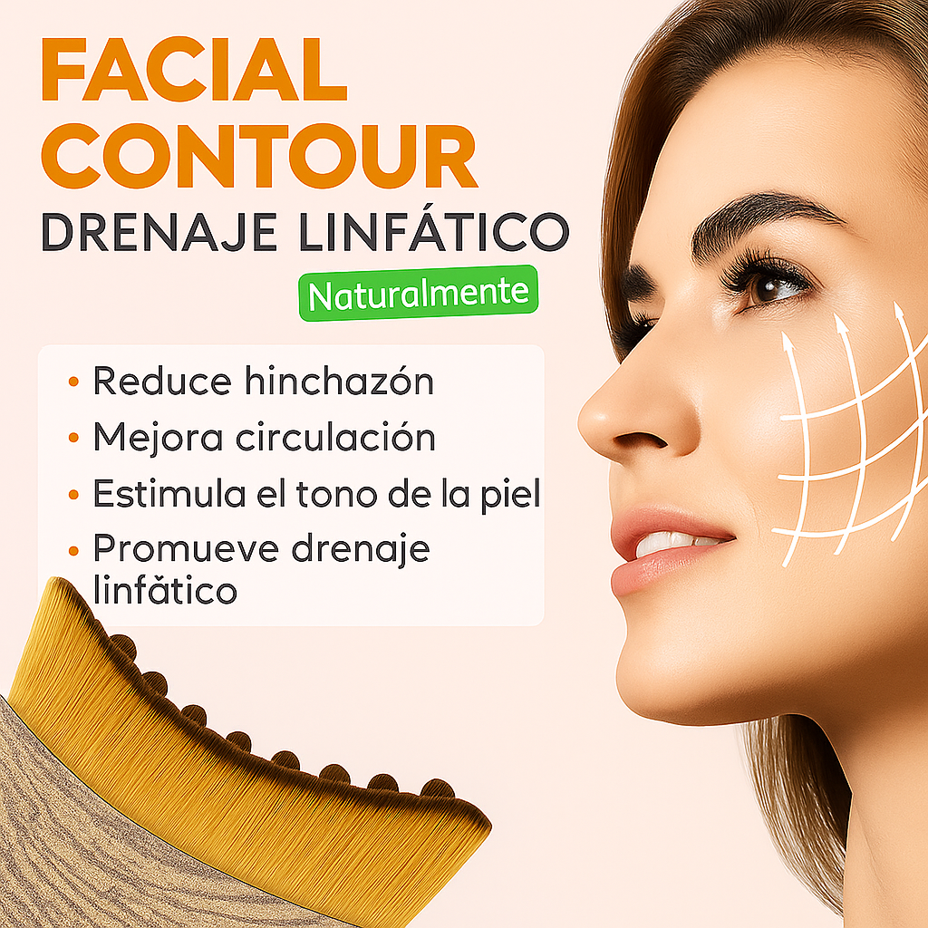 Cepillo Facial de contorno linfático portátil