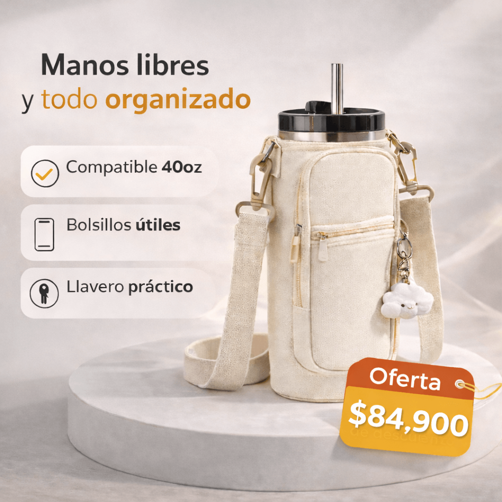 Bolsa Porta Termo Manos Libres – Organiza tu Día Sin Complicaciones