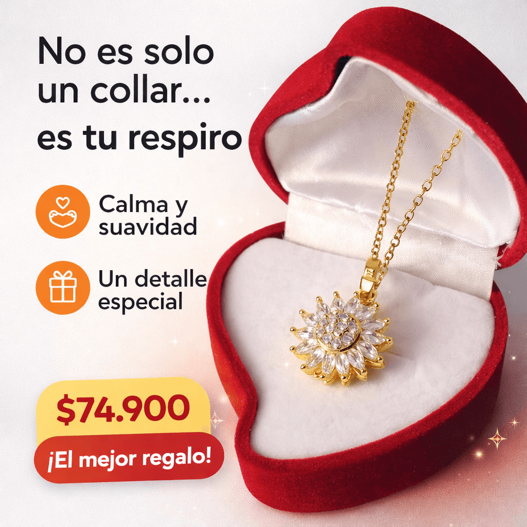 Collar Girasol Giratorio – Calma que se siente, belleza que se nota