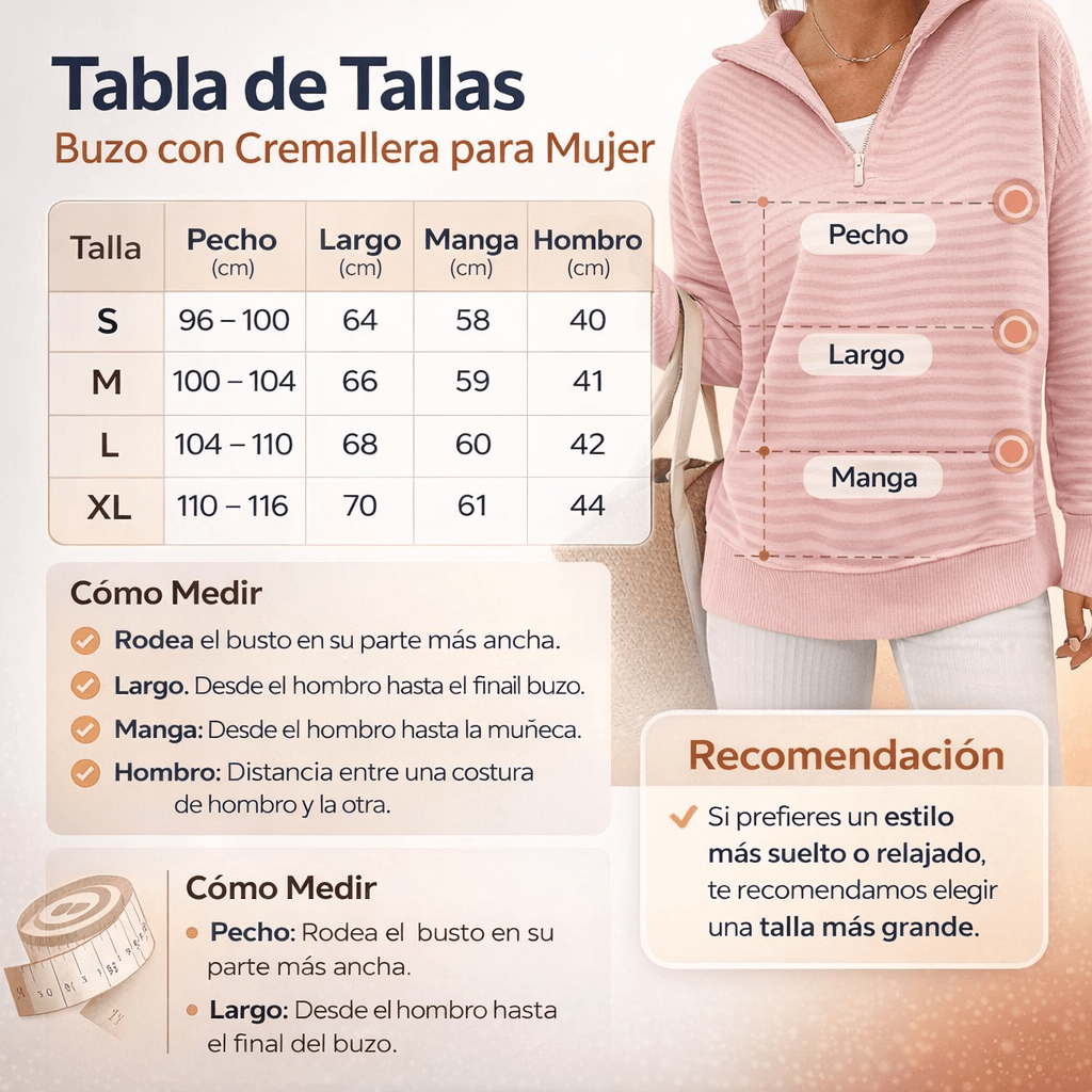 Sueters con cremallera para mujer