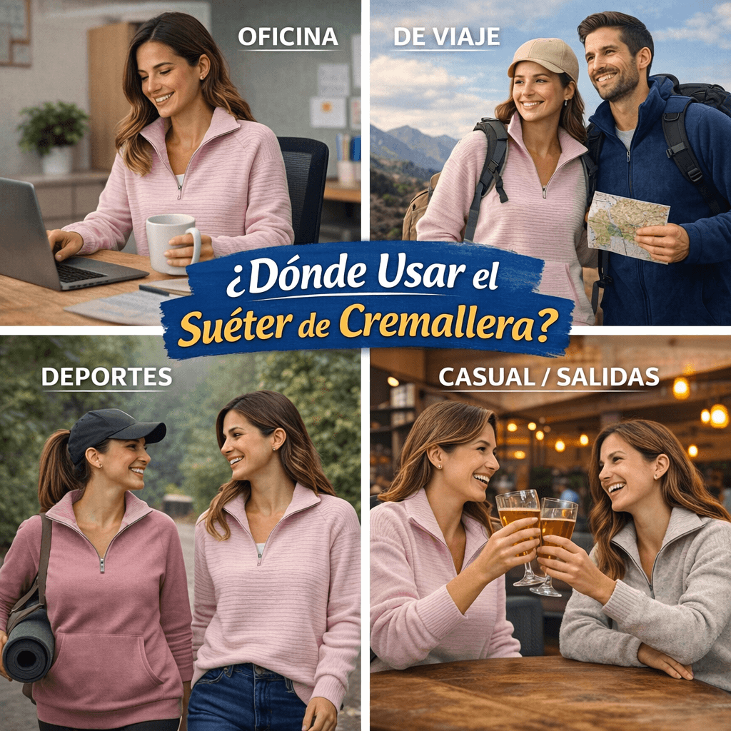 Sueters con cremallera para mujer