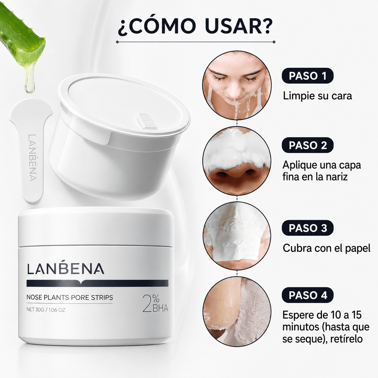 Mascarilla LANBENA® para una limpieza profunda de poros