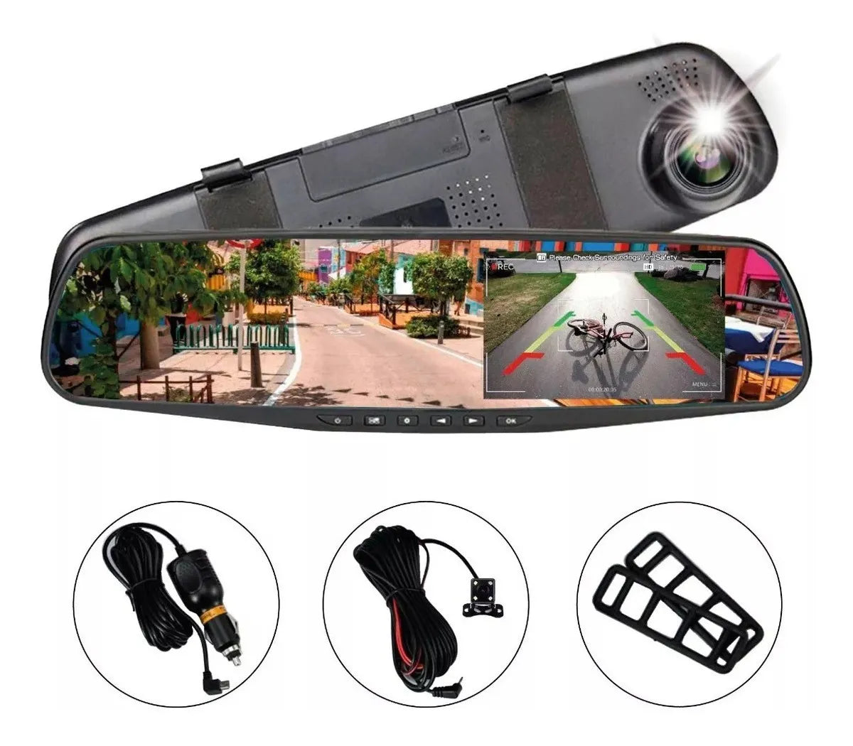 Camara Dvr Para Espejo Retrovisor