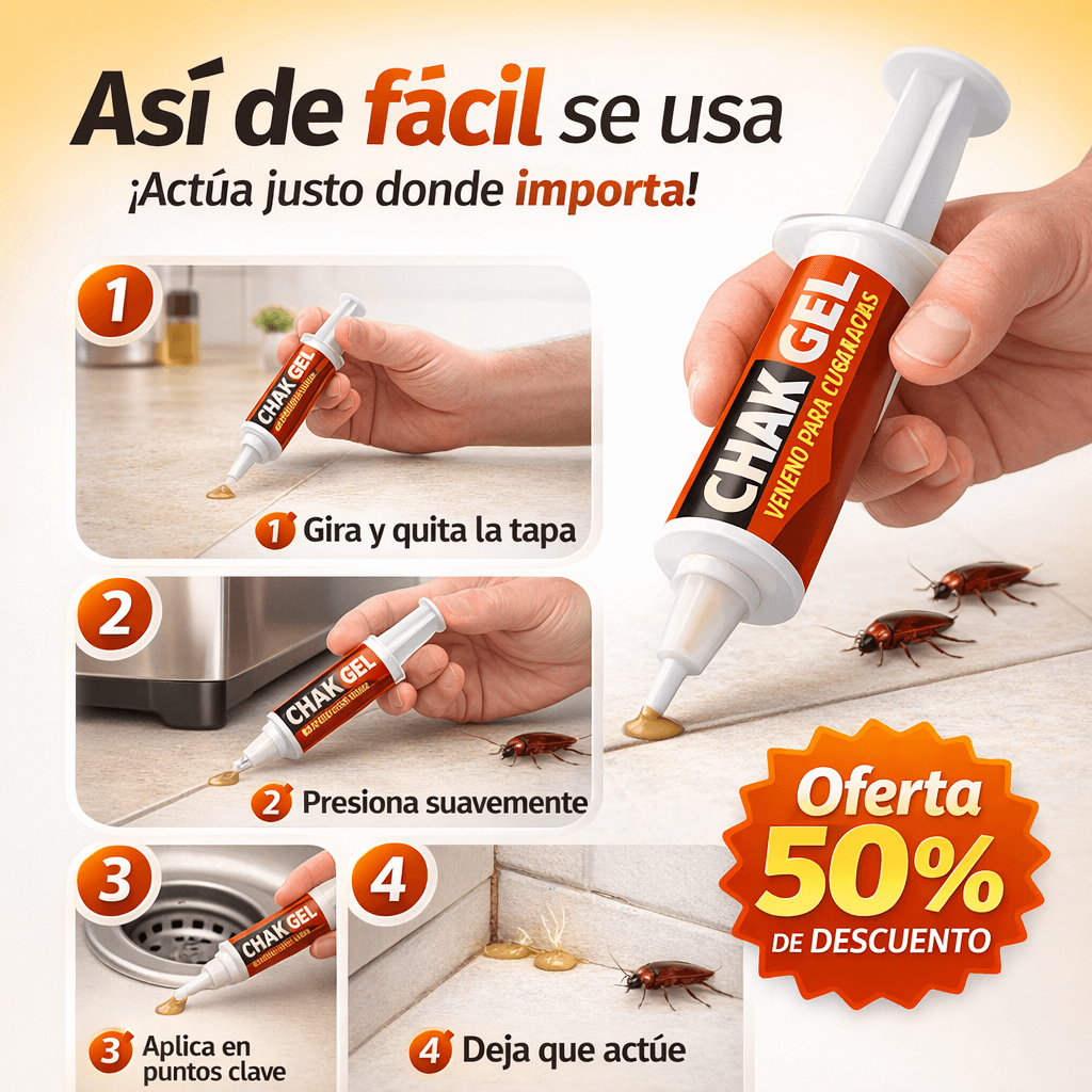 Chak Gel Control efectivo de cucarachas desde la raíz