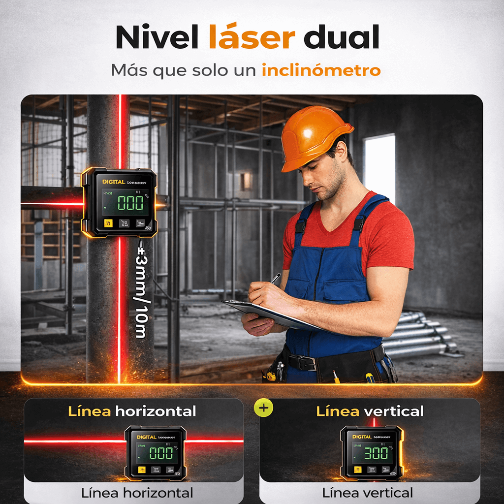 Trazador digital magnético de 4 lados con láser