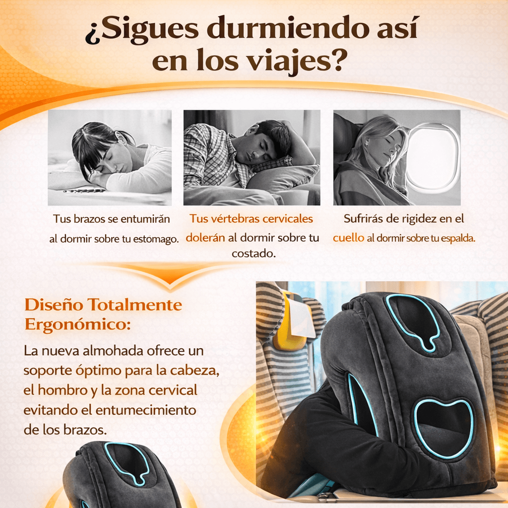 La Almohada de Viaje que Realmente te Hace Dormir sin dolor en cuello ni estrés ✈️😴