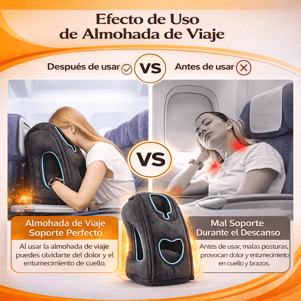 La Almohada de Viaje que Realmente te Hace Dormir sin dolor en cuello ni estrés ✈️😴