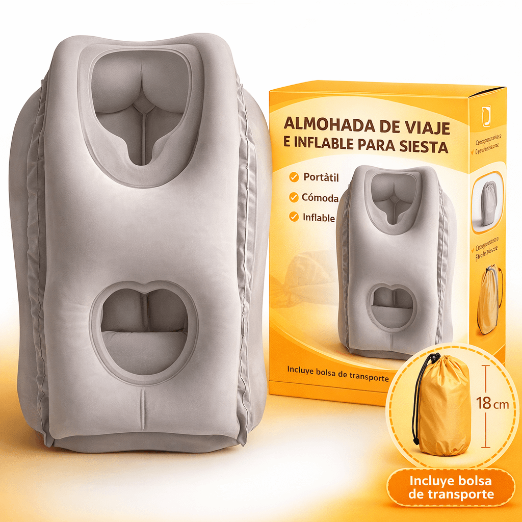 La Almohada de Viaje que Realmente te Hace Dormir sin dolor en cuello ni estrés ✈️😴