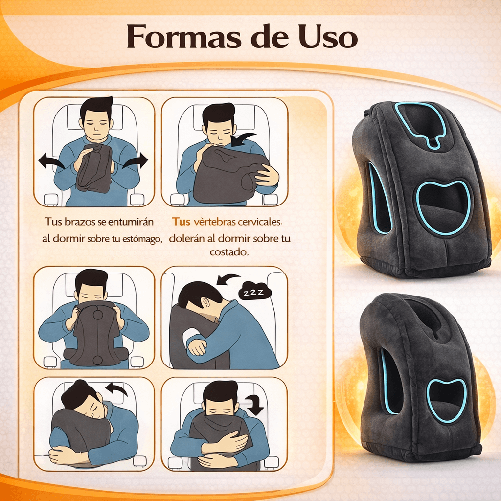 La Almohada de Viaje que Realmente te Hace Dormir sin dolor en cuello ni estrés ✈️😴