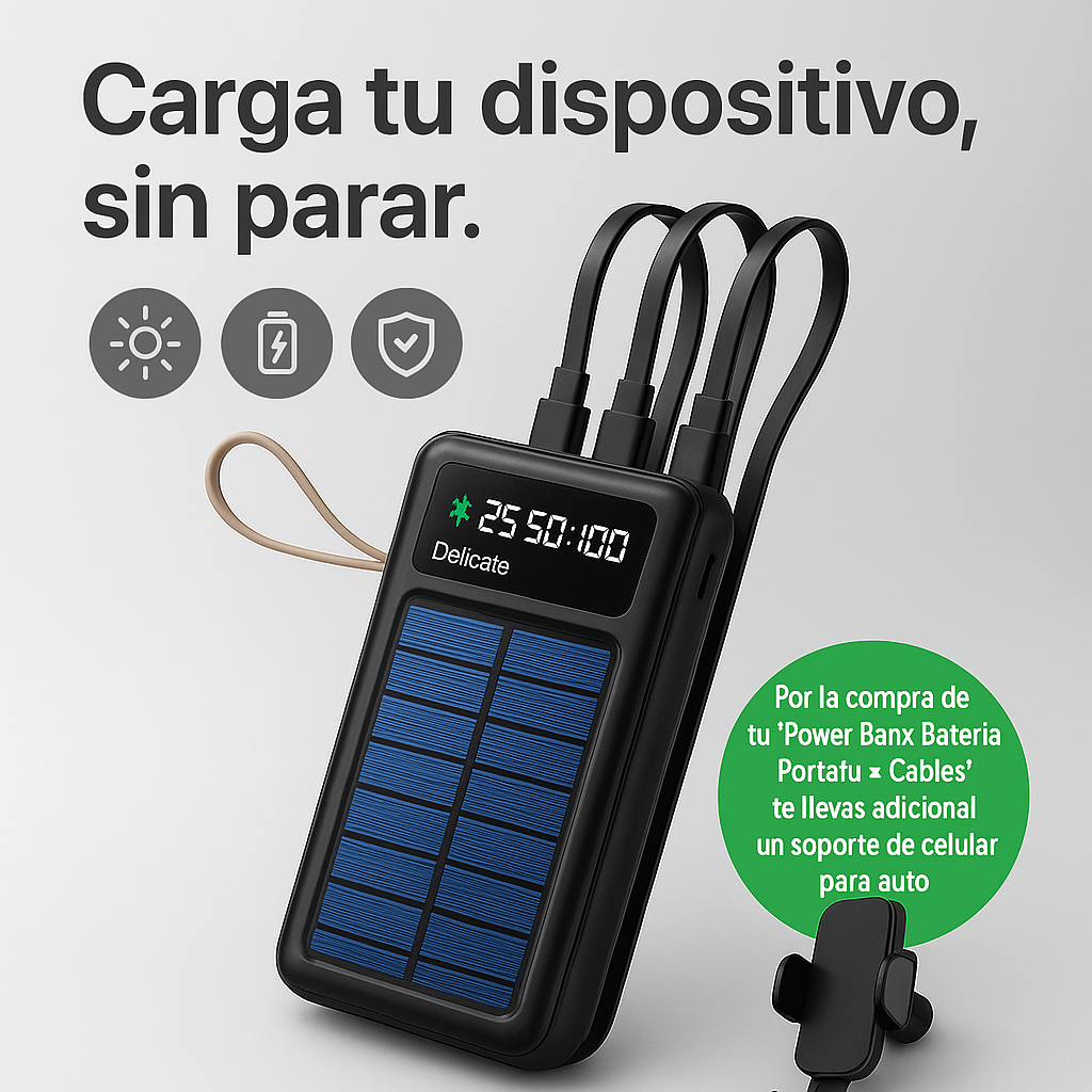 “Nunca más te quedaras sin carga en tu celular”
