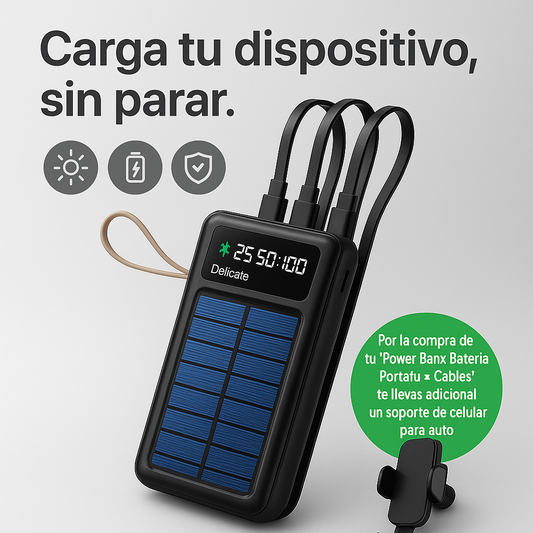 “Nunca más te quedaras sin carga en tu celular”