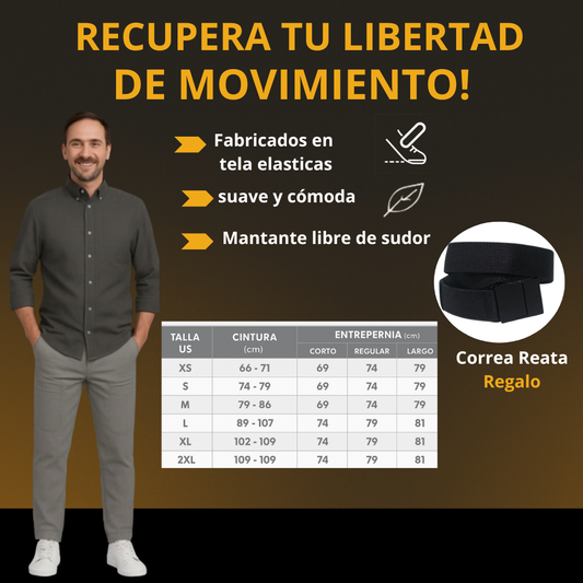 Pantalones cargo alta elasticidad y con múltiples  bolsillos