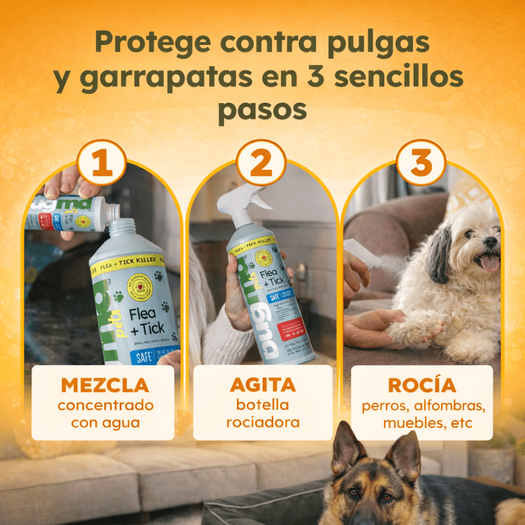 Elimina Pulgas y Garrapatas BUG MD Tu Hogar Sin Químicos Tóxicos ni Olores Fuertes