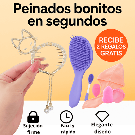 “Luce peinada en segundos con el Broche… y recibe todo el combo de belleza incluido”