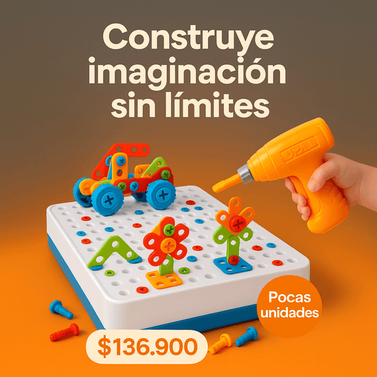 Deja que tu peque imagine, cree y construya un juguete que convierte su creatividad en juego