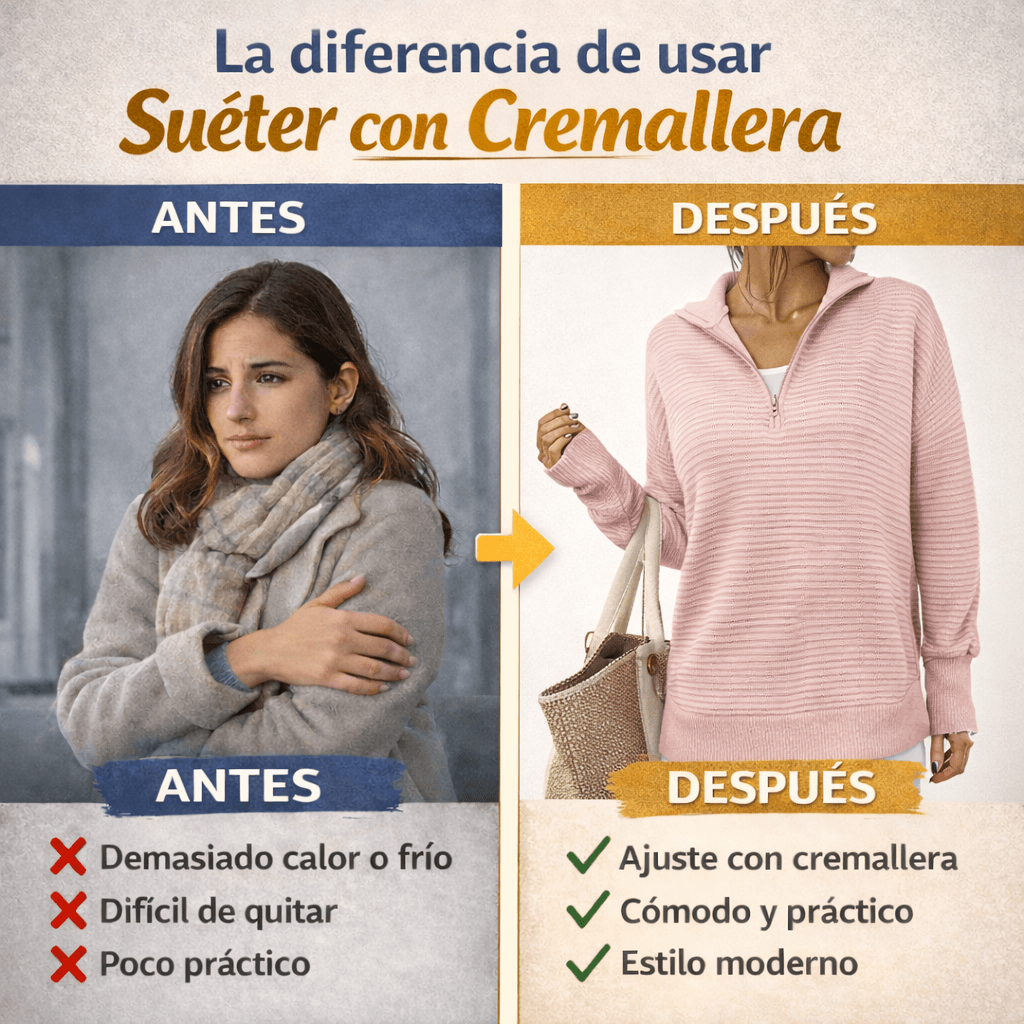 Sueters con cremallera para mujer