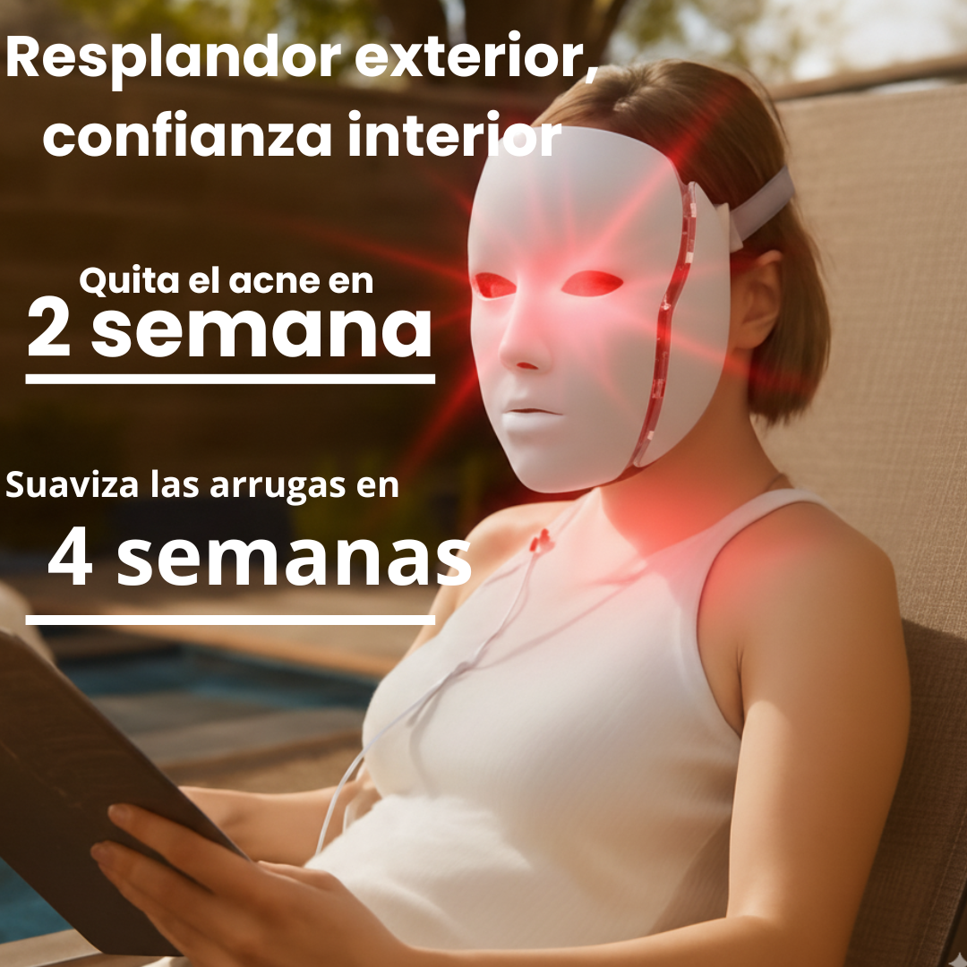 "Máscara de terapia de luz roja LED