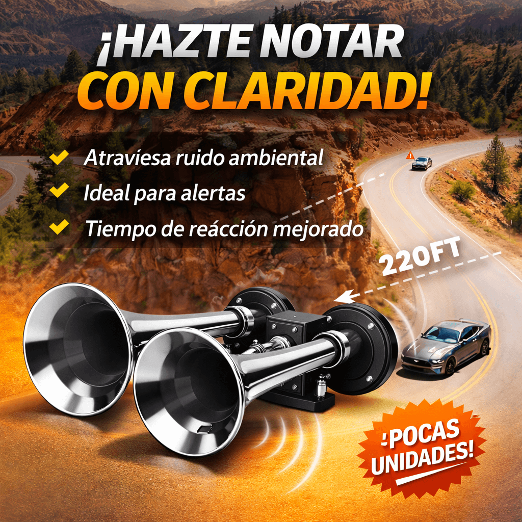 Bocina De Aire Doble Trompeta