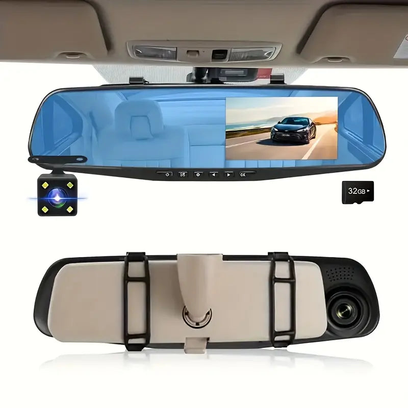 Camara Dvr Para Espejo Retrovisor