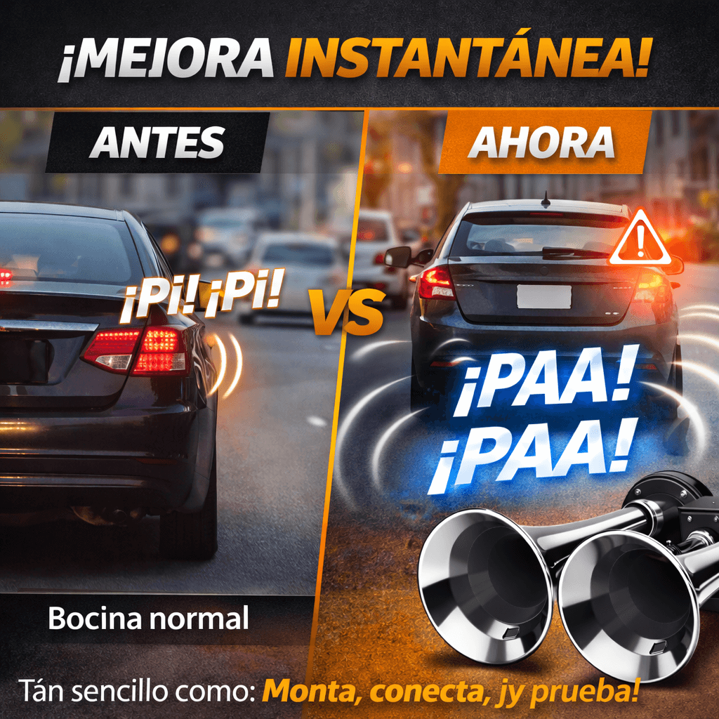 Bocina De Aire Doble Trompeta