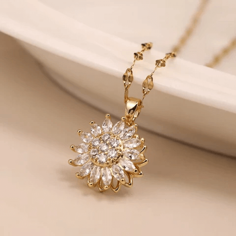 Collar Girasol Giratorio – Calma que se siente, belleza que se nota