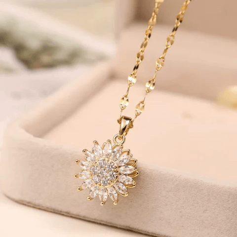 Collar Girasol Giratorio – Calma que se siente, belleza que se nota
