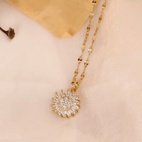 Collar Girasol Giratorio – Calma que se siente, belleza que se nota
