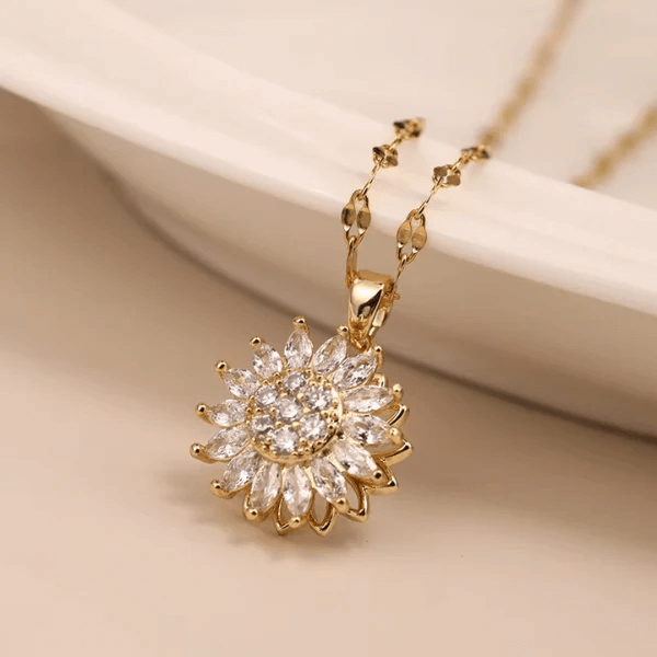 Collar Girasol Giratorio – Calma que se siente, belleza que se nota