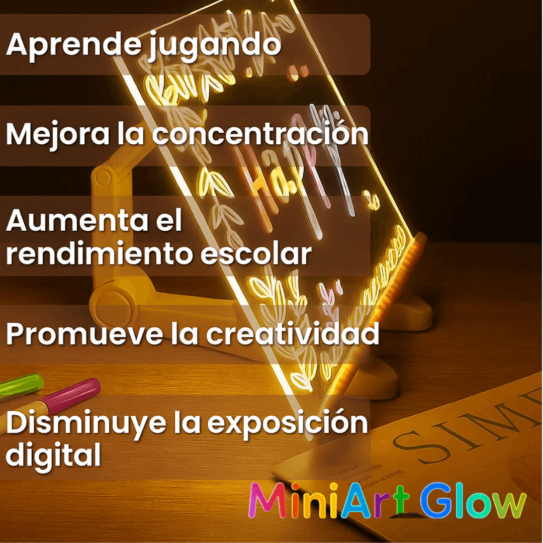 La Nueva Forma de Aprender, Jugar y Expresarse Tablero LED Reutilizable
