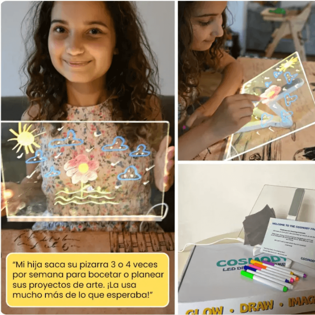 La Nueva Forma de Aprender, Jugar y Expresarse Tablero LED Reutilizable