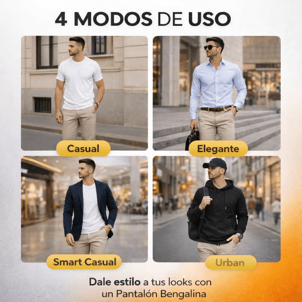 pantalon bengalina licrado para hombres que imponen la moda